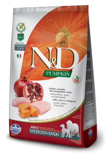 N&D Grain Free Dog Pumpkin Adult M/L Chicken & Pomegranate 12kg