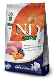 N&D Grain Free Dog Pumpkin Adult M/L Lamb & Blueberry 12kg