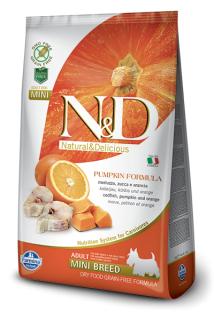  N&D Grain Free Dog Pumpkin Adult Mini Codfish & Orange 7kg