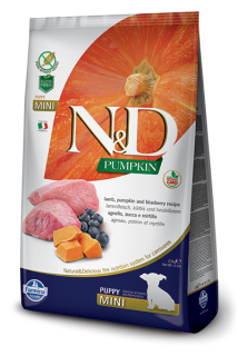 N&D Grain Free Dog Pumpkin Puppy Mini Lamb & Blueberry 7kg