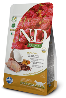N&D GF Quinoa Cat Skin&Coat Quail & Coconut 1,5kg