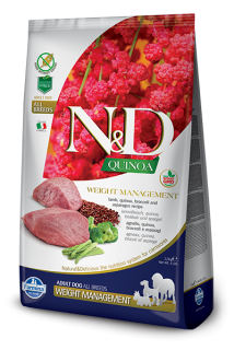 N&D GF Quinoa DOG Weight Mngmnt Lamb & Broccoli 2,5kg
