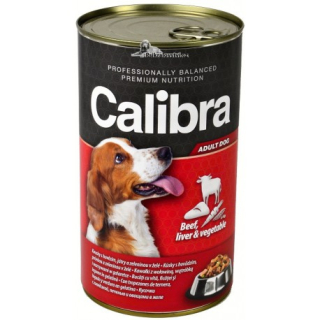 Calibra dog hovězí játra zelenina v želé 1240g