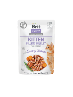 Brit Care Cat Pouch KITTEN Savory Salmon in Jelly 85g