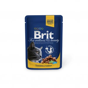 Brit Premium Cat Pouches with Chicken&Turkey 100g
