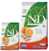 N&D Grain Free CAT Adult Fish&Orange 300g