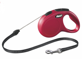 Flexi vodítko New Classic S lanko 5m/12kg červené