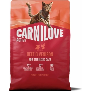 Carnilove Active Dry Food Made with Beef & Venison for Sterilised Cats 400g