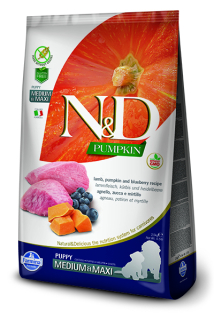 N&D Grain Free Dog Pumpkin Puppy M/L Lamb & Blueberry 2,5kg