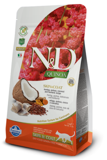 N&D GF Quinoa Cat Skin&Coat Herring & Coconut 300g