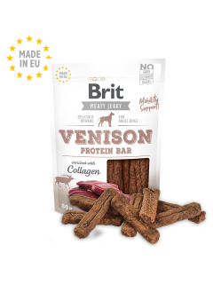 Brit Meat Jerky Snack–Venison Protein bar 80g